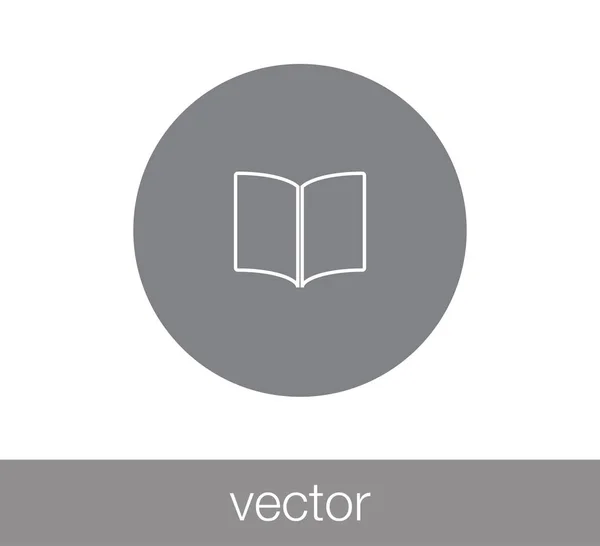 Libro Icono plano. — Vector de stock