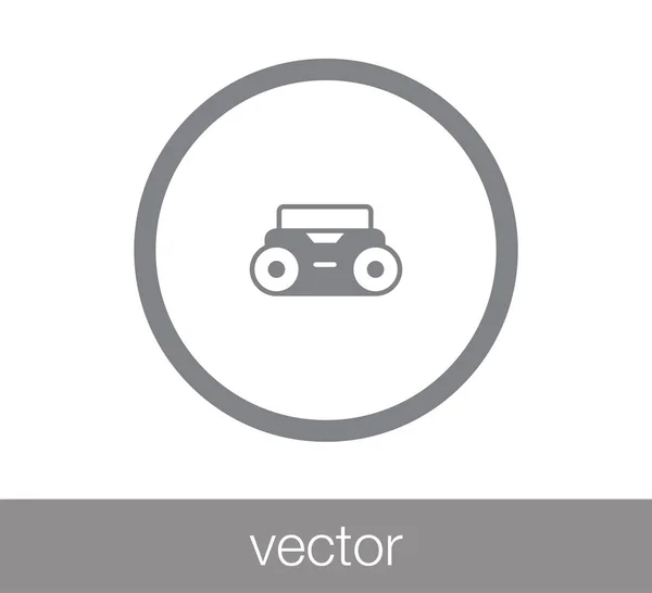 Icono plano de radio — Vector de stock
