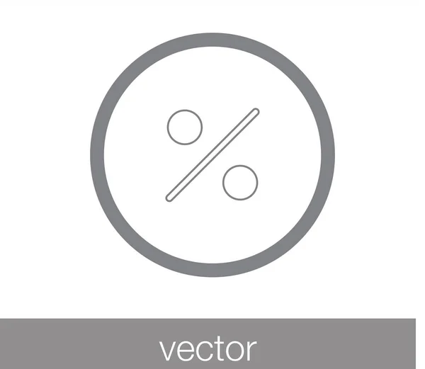 Ícone sinal percentual . —  Vetores de Stock