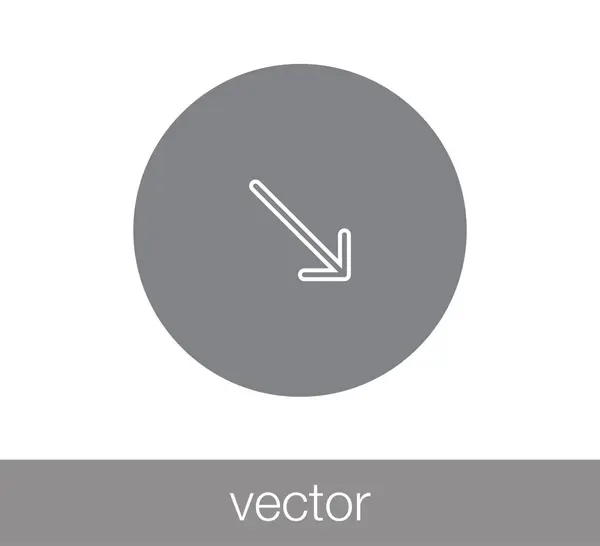 Lapos nyíl ikon. — Stock Vector