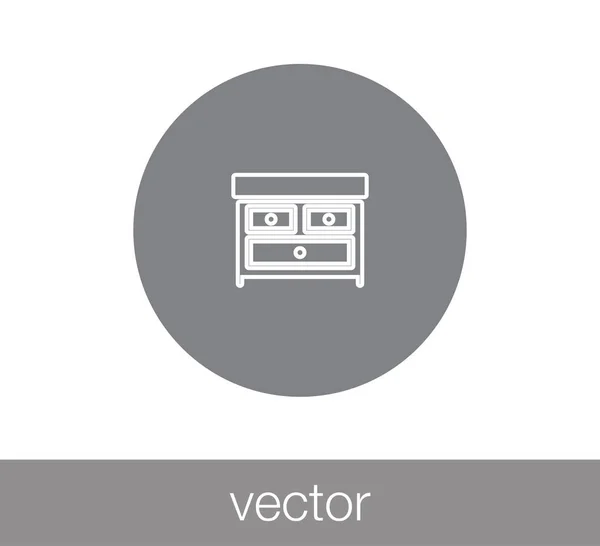 Drawer line icon — Stock Vector