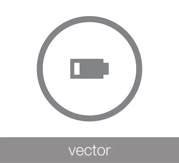 Icône plate batterie . — Image vectorielle