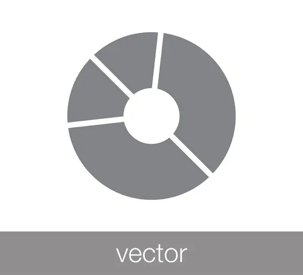 CD icône plate — Image vectorielle