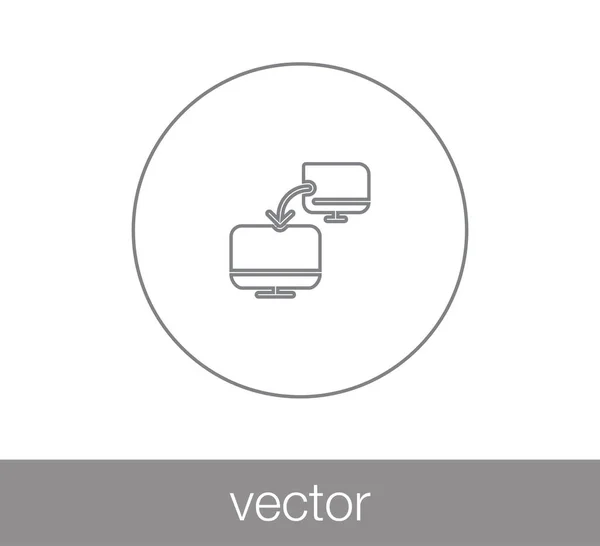 Transfert icône plate . — Image vectorielle
