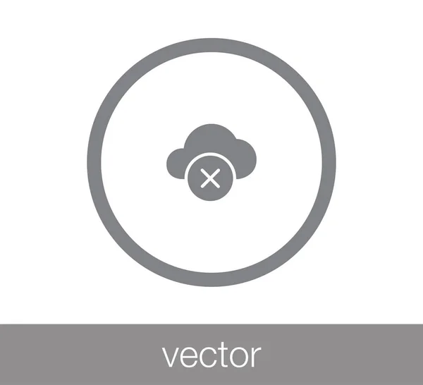 Felhő ikon eltávolítása. — Stock Vector