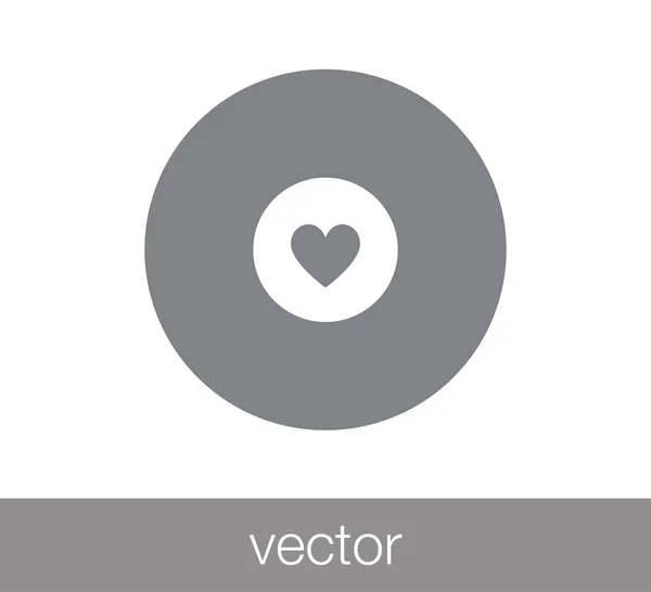 Szív egyszerű ikon — Stock Vector