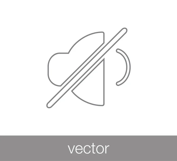 Silenciar icono botón — Vector de stock