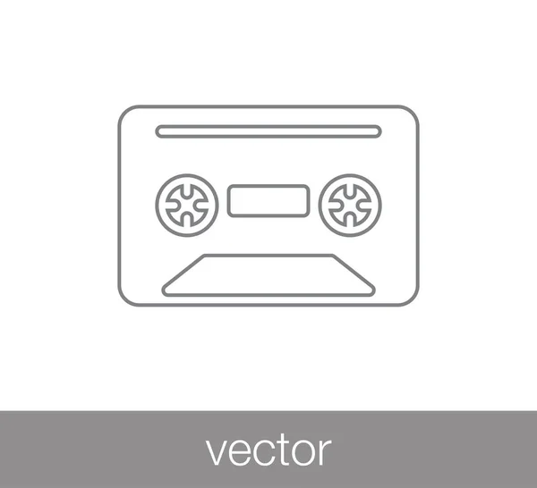 Cassette icono plano — Archivo Imágenes Vectoriales