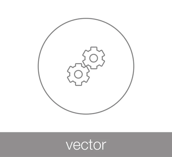 Tandwielen web pictogram. — Stockvector