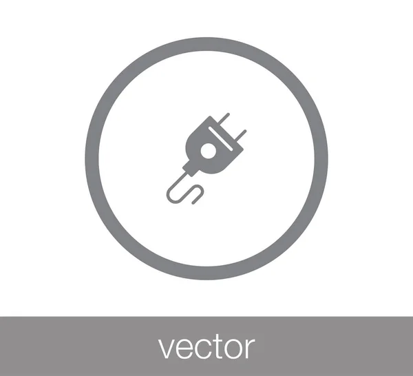 Plug liso ícone — Vetor de Stock