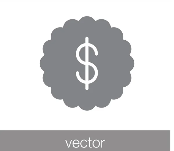 Icono de signo de dinero . — Vector de stock