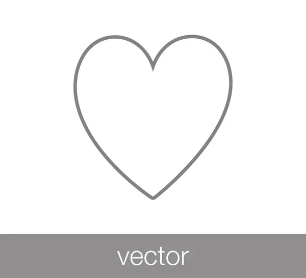 Hjerte simpelt ikon – Stock-vektor