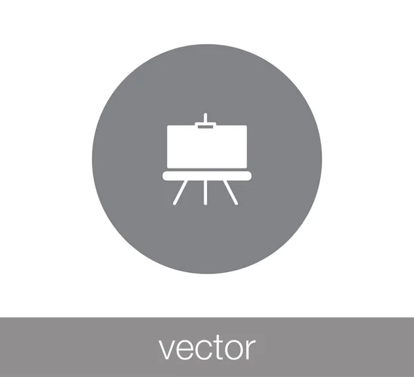 Icône de chevalet blanc — Image vectorielle