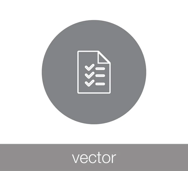 Jednoduchý kontrolní seznam ikona. — Stockový vektor