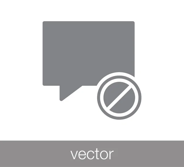 Chat-pictogram. Pictogram van de commentaar — Stockvector
