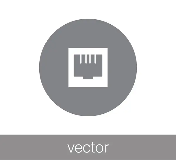 Icono de conexión Ethernet . — Vector de stock