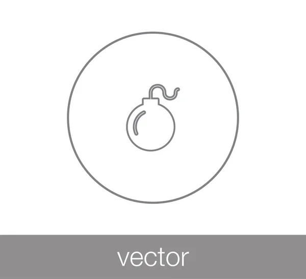 Kerek bomba ikon — Stock Vector