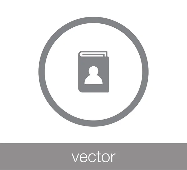 Ikona telefonní seznamu. — Stockový vektor