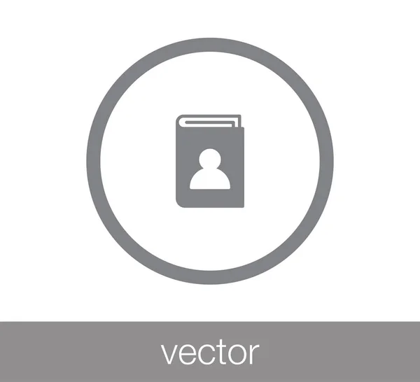 Icono de la guía telefónica . — Vector de stock