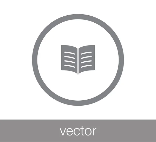 Libro Icono plano. — Vector de stock