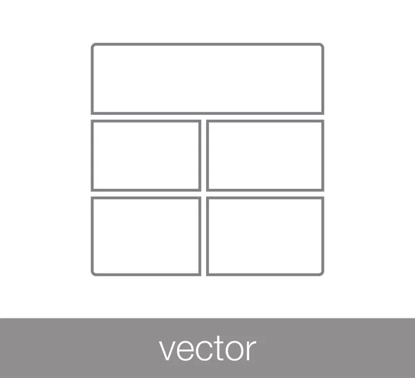 Ícone de layout de slides — Vetor de Stock