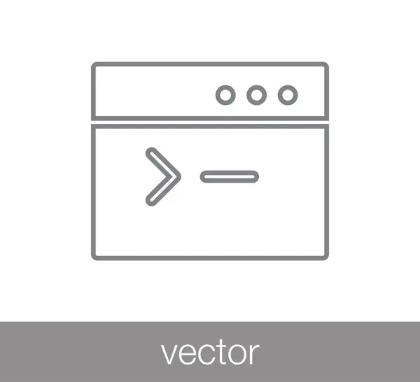 Иконка окна. Значок программирования — стоковый вектор