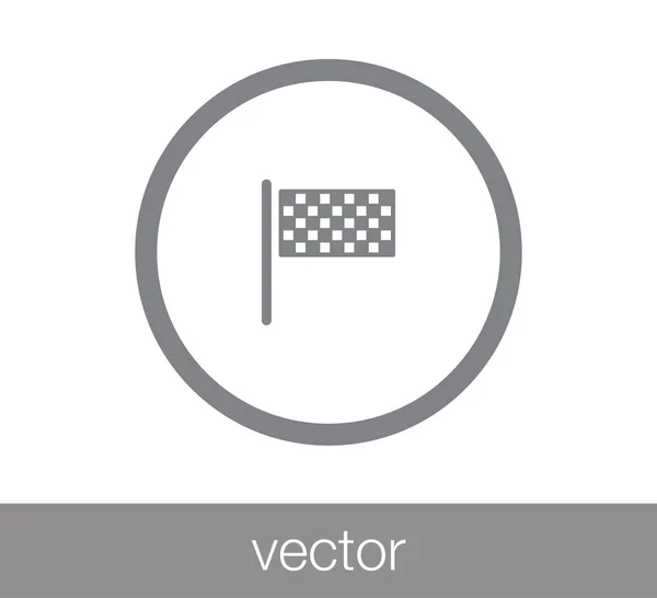 Bandera icono plano . — Vector de stock