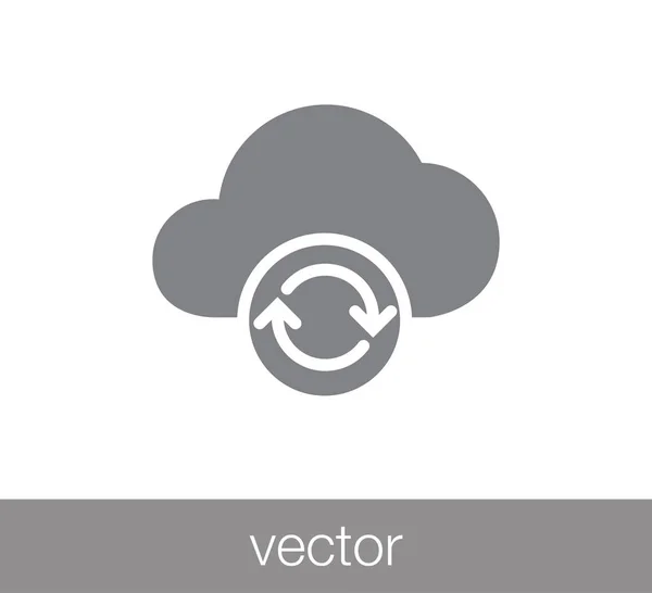 Sincronizza icona cloud . — Vettoriale Stock