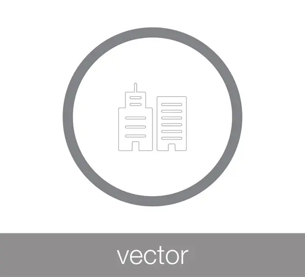 Edifícios ícone web . — Vetor de Stock