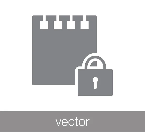 Icono de documento cifrado . — Vector de stock