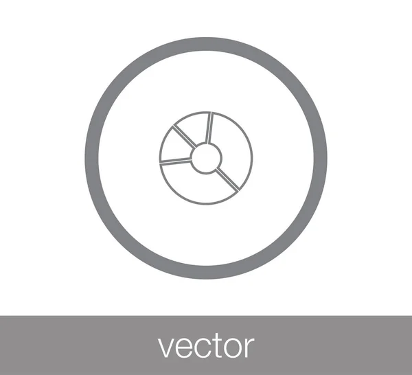 Platte cd-pictogram — Stockvector