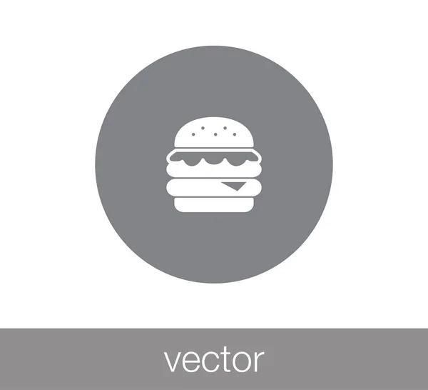 Burger icona illustrazione — Vettoriale Stock