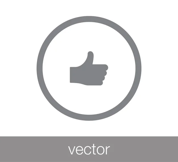 Positiva ikon. tummen upp ikonen. — Stock vektor
