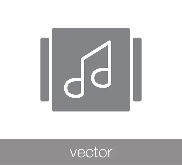 Icono de nota musical. — Vector de stock