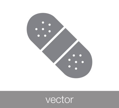 Alçı düz simgesi.