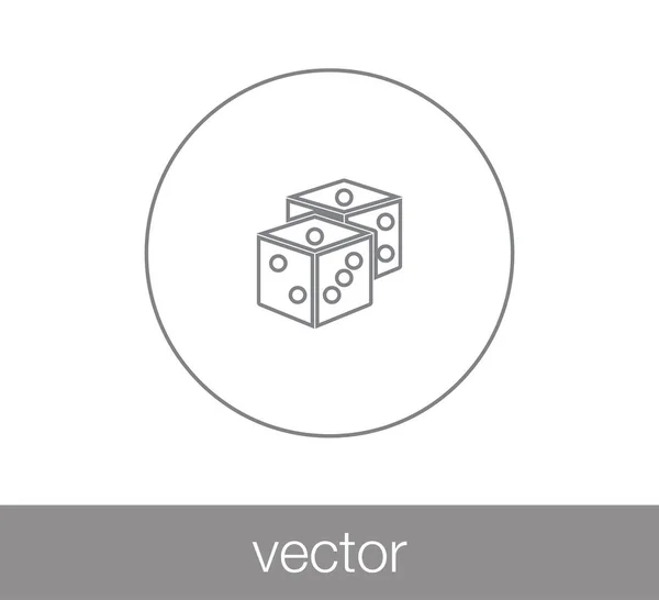 Icono de dados Ilustración . — Vector de stock