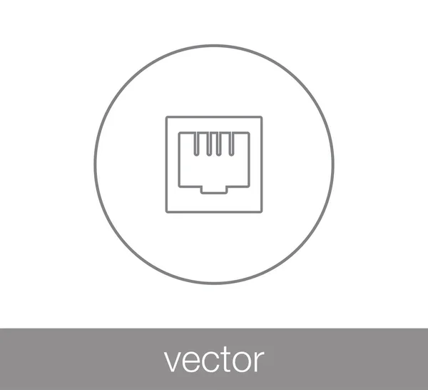 Symbol für Ethernet-Verbindung. — Stockvektor