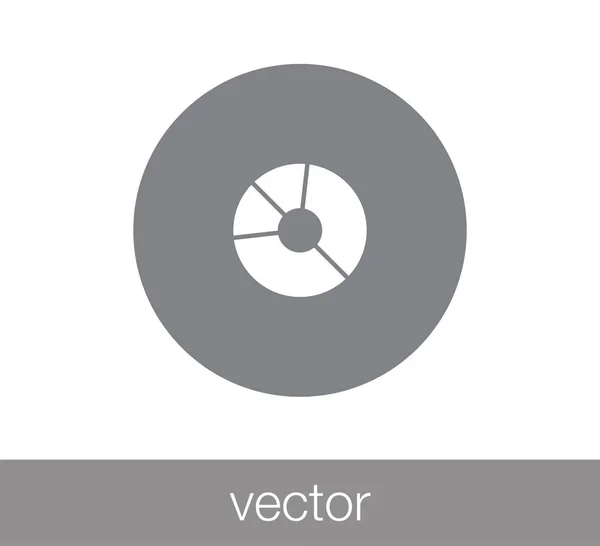 Icono plano CD — Vector de stock