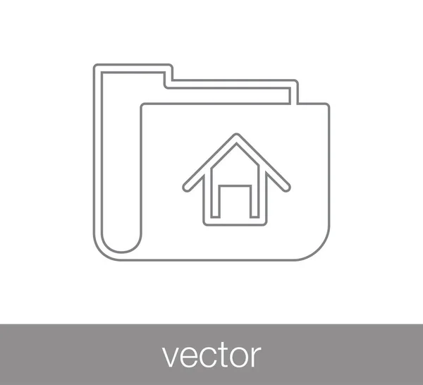 Carpeta icono simple — Vector de stock