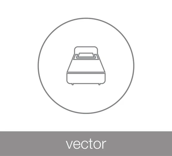 Icono de cama ilustración — Vector de stock