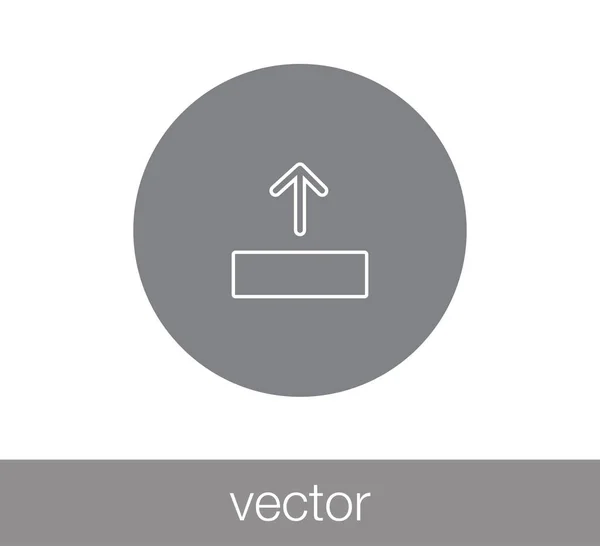 Subir icono web . — Vector de stock