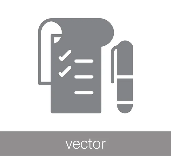 Jednoduchý kontrolní seznam ikona. — Stockový vektor