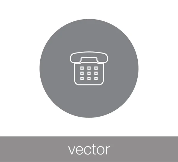 Teléfono icono web . — Vector de stock