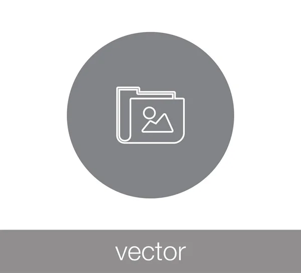 Carpeta icono simple — Vector de stock