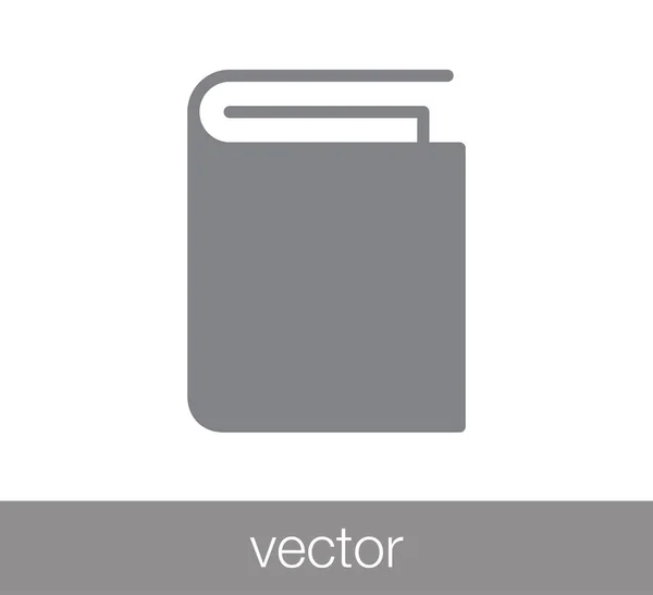 Libro Icono plano. — Vector de stock