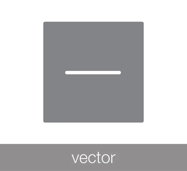 Menos icono plano . — Vector de stock