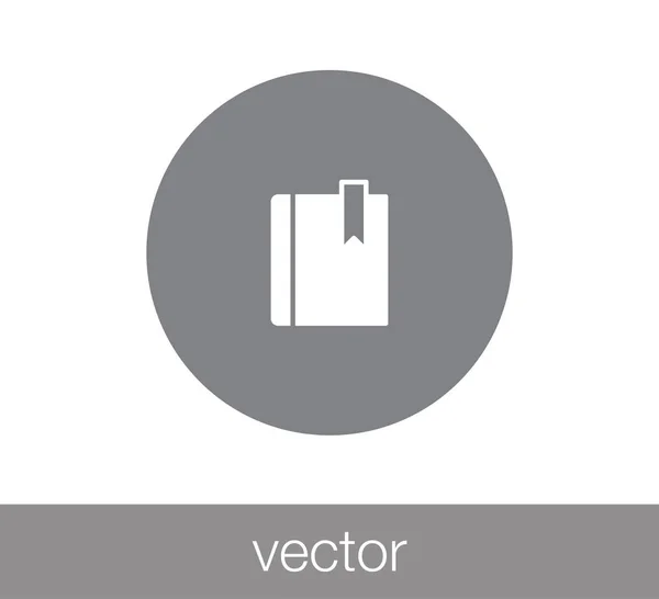 Livro Flat Icon. — Vetor de Stock