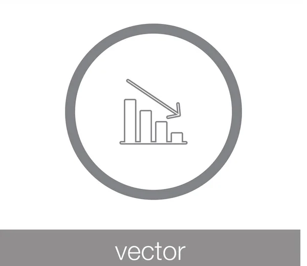 Icono gráfico de barras. icono info-gráfico . — Vector de stock