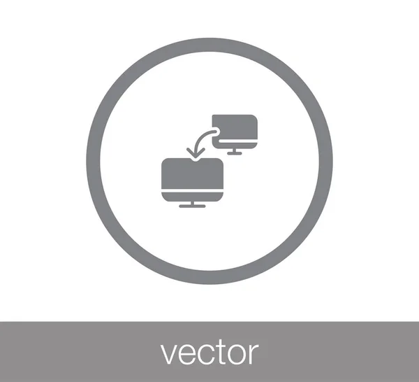 Transfer flat icon. — Stock Vector