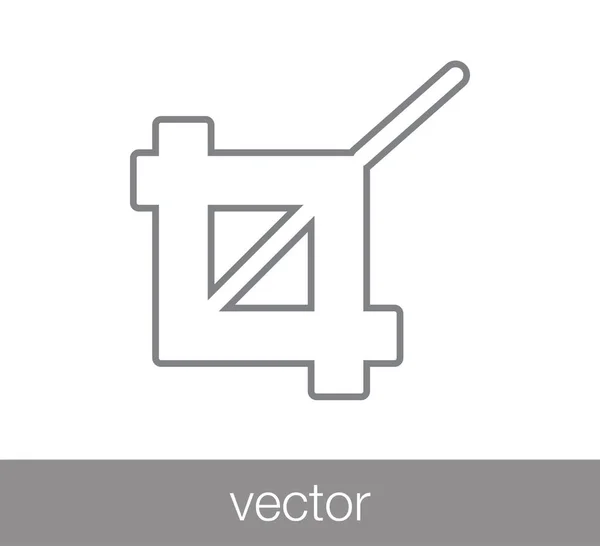 Crop tool icon. — Stock Vector